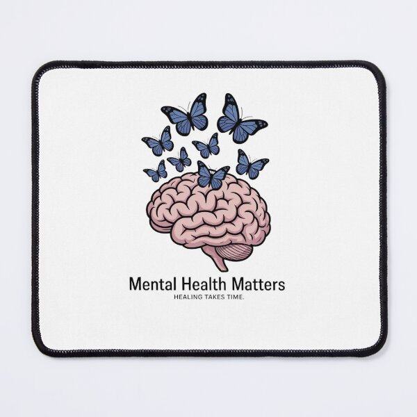 Item preview, Blue butterflies Mental health brain psychology designed and sold by Mateusz Majcherek.