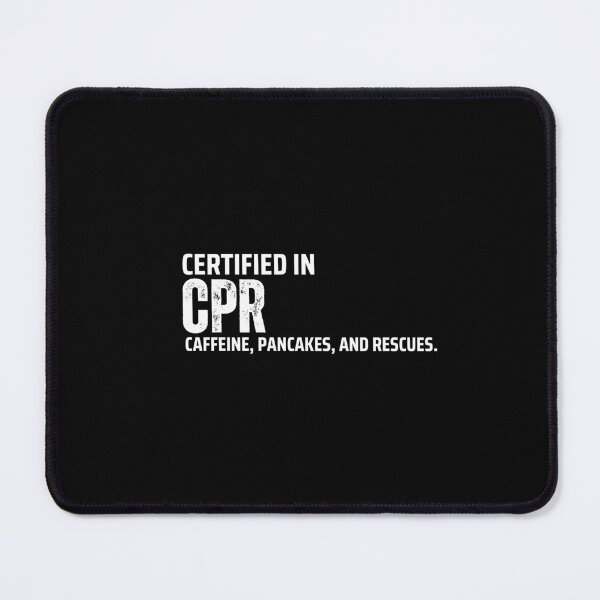 Item preview, Certified in CPR. Caffeine, pancakes and rescues - Funny Firefighter designed and sold by mimiscreativity.