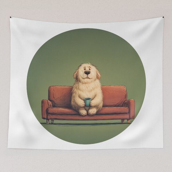 Item preview, Morning Brew & Fluffy Paws: A Dog's Day In designed and sold by ForeverPrintsOK.