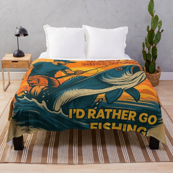 Artikelvorschau, Funny Retro Fishing Shirt - Sorry to Miss Work, I'd Rather Go Fishing entworfen und verkauft von IdolejaArt.
