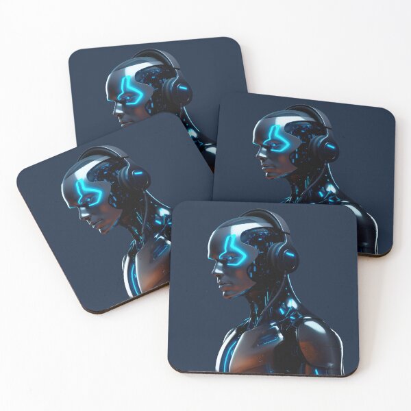Item preview, Futuristic neon robot designed and sold by Querida Yo.