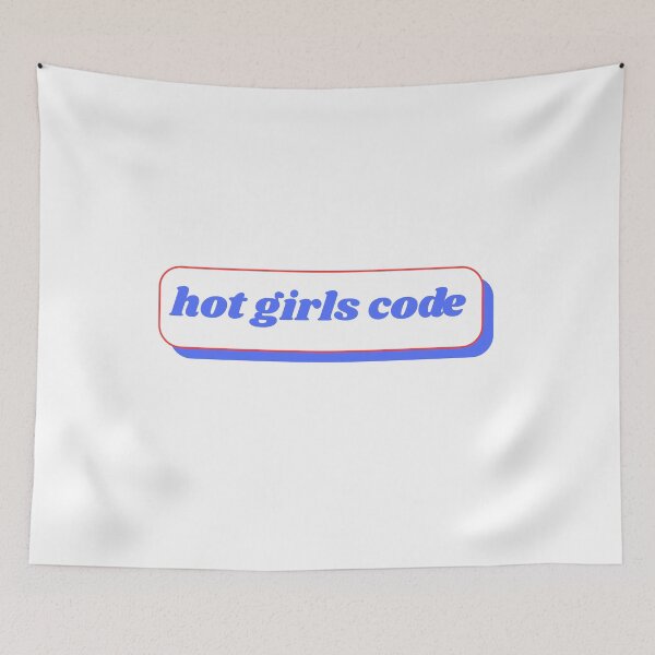Item preview, Hot Girls Code (Blue & Red Sticker) designed and sold by ChiWellness Shop.