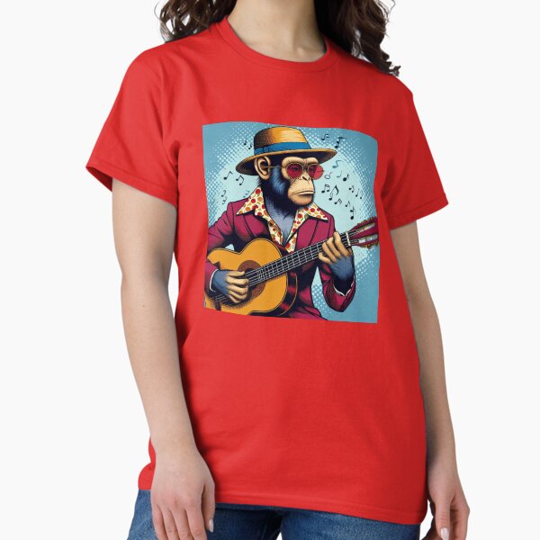 Item preview, Monkey classic guitar playing designed and sold by Dogandesighn.