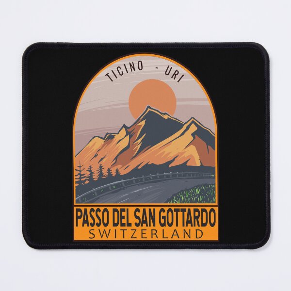 Item preview, Gotthard Pass Switzerland Retro Travel Emblem designed and sold by KrisSidDesigns.
