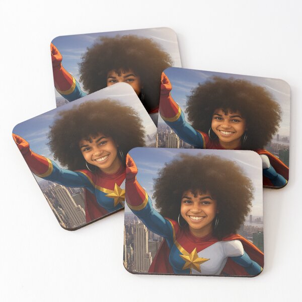 Item preview, Afro Power Hero — She Saves with a Smile designed and sold by Artitude Studio.
