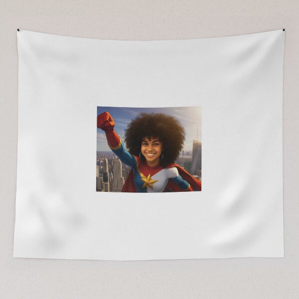 Item preview, Afro Power Hero — She Saves with a Smile designed and sold by Artitude Studio.