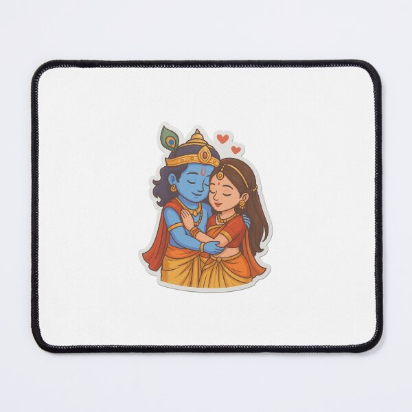Item preview, Radha Krishna Eternal Love – Traditional Indian Art Sticker designed and sold by Spiking11.