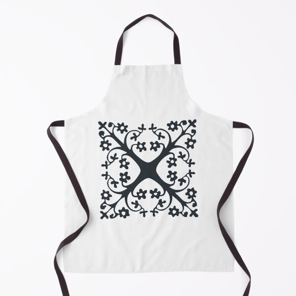 Item preview, Mediaeval flower navy blue designed and sold by AnndeLioncourt.