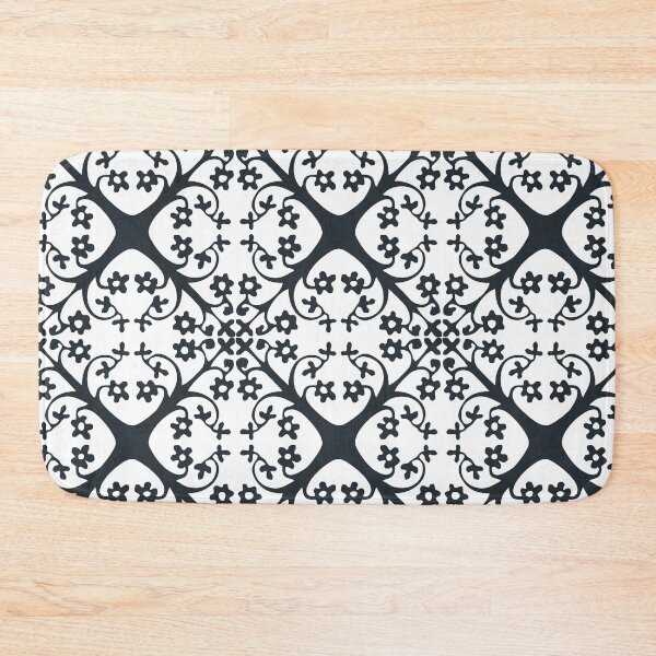 Item preview, Mediaeval flower navy blue designed and sold by AnndeLioncourt.