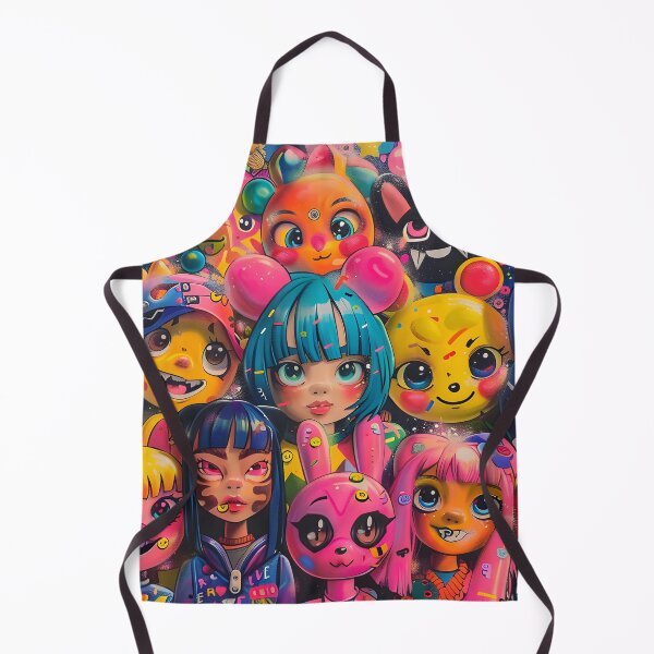 Item preview, Kawaii Chaos Crew – Neon Pop Animal Squad Digital Art designed and sold by AnnDesignStudio.