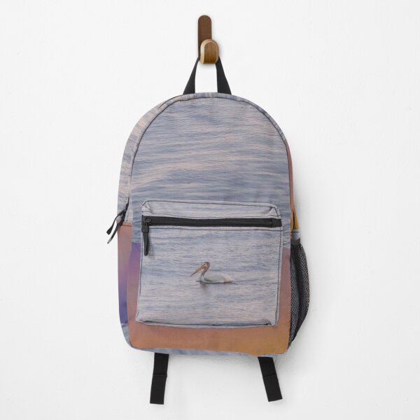 Item preview, Pelican on the water with sunset designed and sold by leah-b-photo.