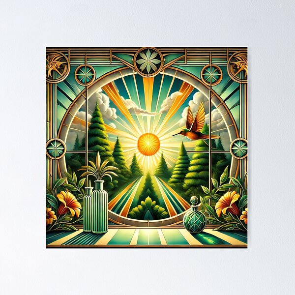 Item preview, Evergreens & Hummingbird designed and sold by HouseBelonging.