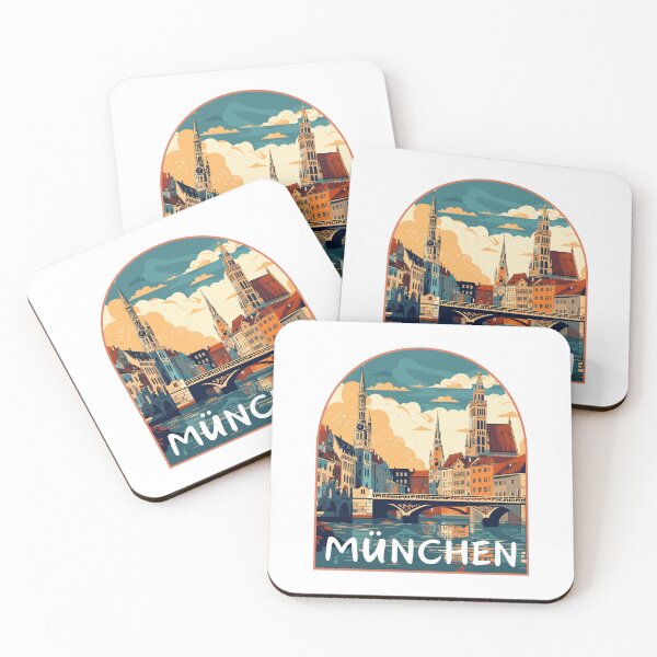 Item preview, Retro München in Bavaria, Germany Art Travel Landscape Emblem designed and sold by MaateoDesign.
