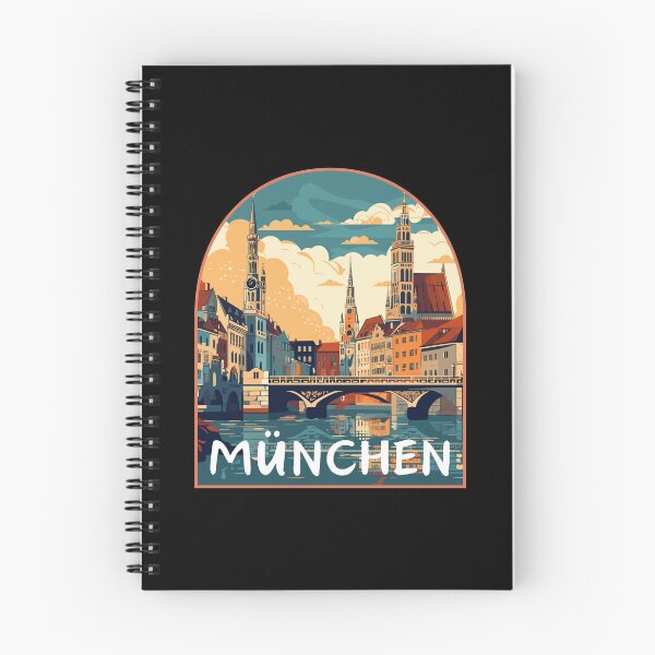 Item preview, Retro München in Bavaria, Germany Art Travel Landscape Emblem designed and sold by MaateoDesign.