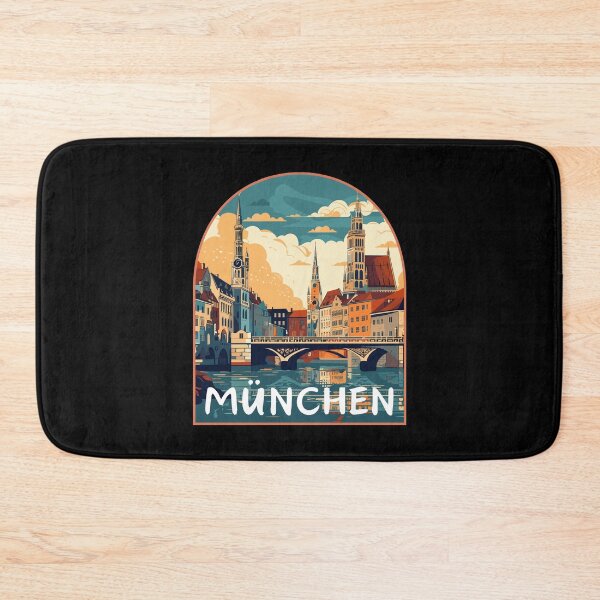 Item preview, Retro München in Bavaria, Germany Art Travel Landscape Emblem designed and sold by MaateoDesign.