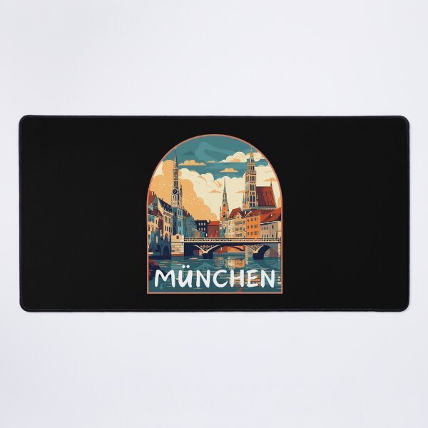 Item preview, Retro München in Bavaria, Germany Art Travel Landscape Emblem designed and sold by MaateoDesign.