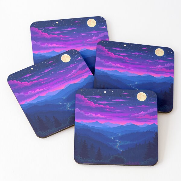Item preview, Night Sky Over the Valley designed and sold by PixelPopStudios.