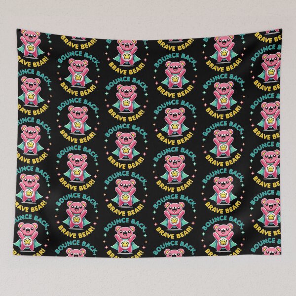 Item preview, Bounce Back Brave Bear – Kawaii Resilient Hero Mascot designed and sold by Karma Design.