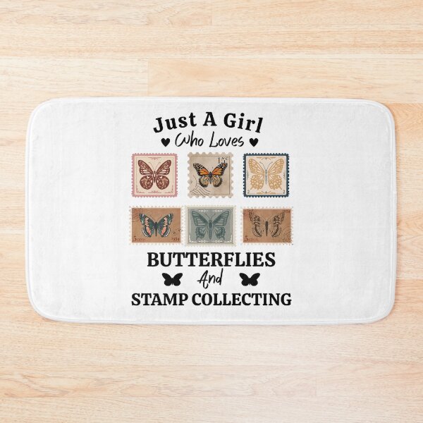 Item preview, Just A Girl Who Loves Butterflies and Stamp Collecting designed and sold by JRice66.
