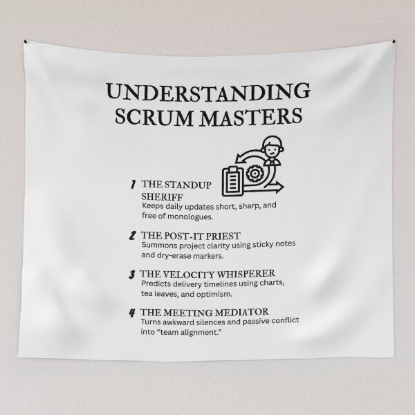 Item preview, Understanding Scrum Masters – Funny Agile Ritual Definitions designed and sold by PsyFlow35.
