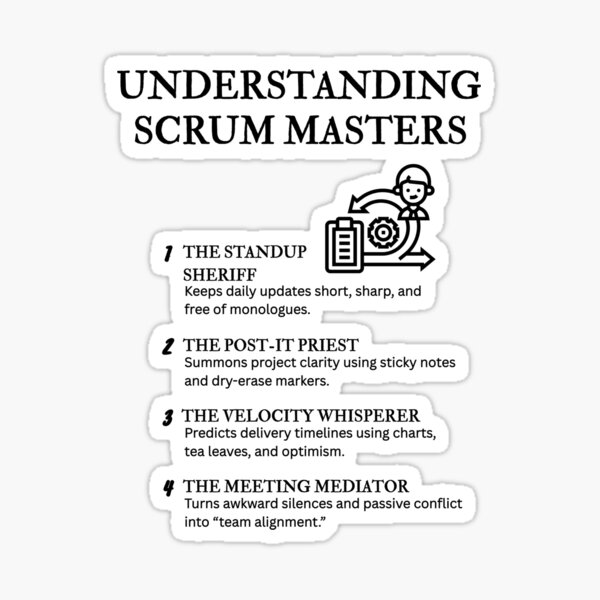 Item preview, Understanding Scrum Masters – Funny Agile Ritual Definitions designed and sold by PsyFlow35.