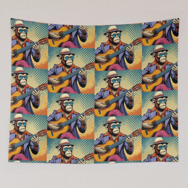 Item preview, Monkey guitar playing designed and sold by Dogandesighn.