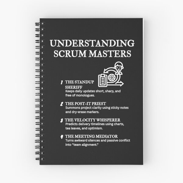 Item preview, Understanding Scrum Masters – Funny Agile Ritual Definitions – Black designed and sold by PsyFlow35.