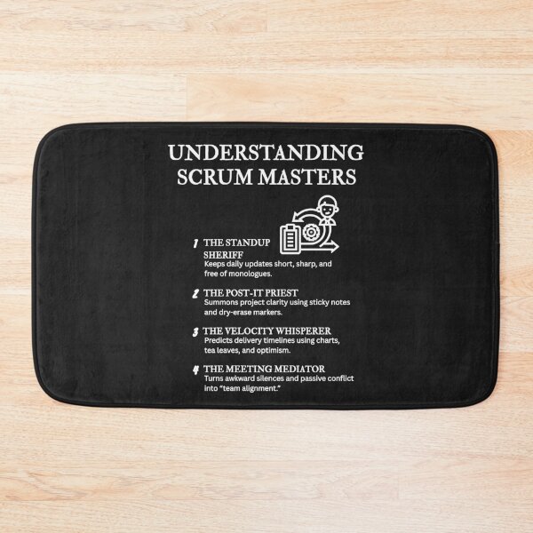 Item preview, Understanding Scrum Masters – Funny Agile Ritual Definitions – Black designed and sold by PsyFlow35.