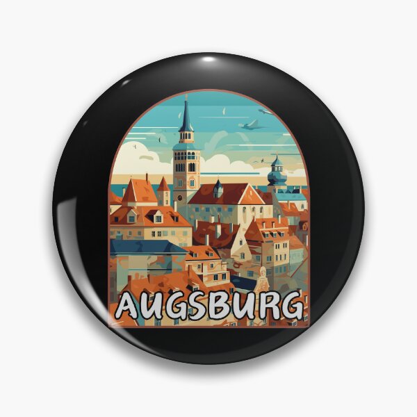 Item preview, Augsburg in Bavaria, Germany Art Travel Landscape Emblem designed and sold by MaateoDesign.