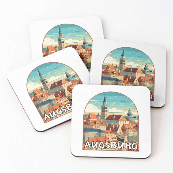 Item preview, Augsburg in Bavaria, Germany Art Travel Landscape Emblem designed and sold by MaateoDesign.