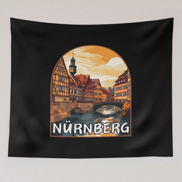 Item preview, Nürnberg in Bavaria, Germany Art Travel Landscape Emblem designed and sold by MaateoDesign.