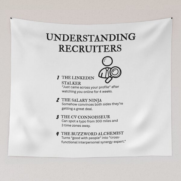 Item preview, UNDERSTANDING RECRUITERS – Funny Talent Acquisition Life Definitions designed and sold by PsyFlow35.
