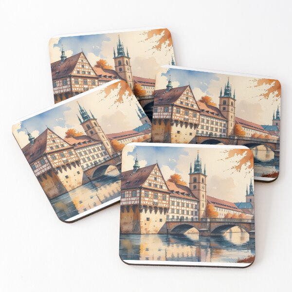 Item preview, Bamberg, Germany – Artistic design of a medieval European city designed and sold by StormArte.