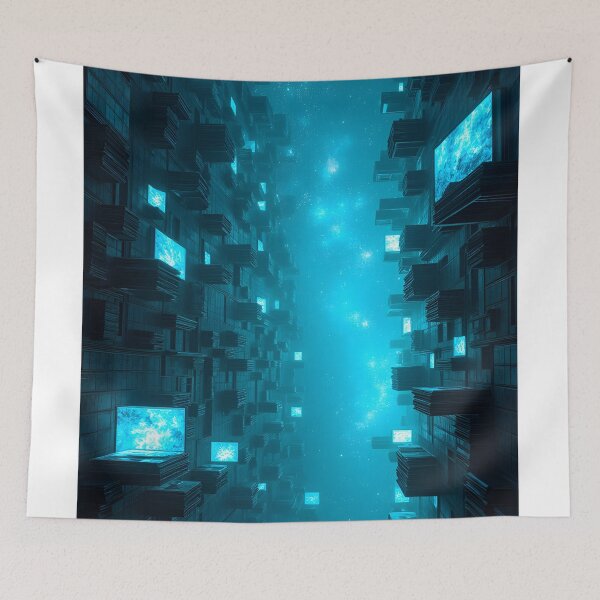 Item preview, Digital Abyss: The Infinite Data City designed and sold by oanaunciuleanu.