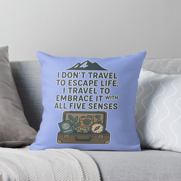 Item preview, I Travel to Embrace Life - Inspirational Wanderlust Quote for Passionate Explorers & Mindful Adventurers designed and sold by karina360.