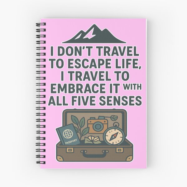 Item preview, I Travel to Embrace Life - Inspirational Wanderlust Quote for Passionate Explorers & Mindful Adventurers designed and sold by karina360.