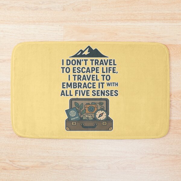 Item preview, I Travel to Embrace Life - Inspirational Wanderlust Quote for Passionate Explorers & Mindful Adventurers designed and sold by karina360.
