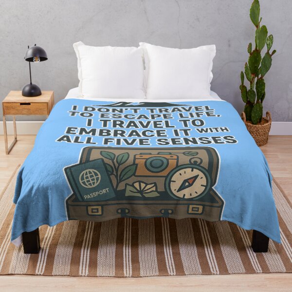Item preview, I Travel to Embrace Life - Inspirational Wanderlust Quote for Passionate Explorers & Mindful Adventurers designed and sold by Karina Creative Studio.