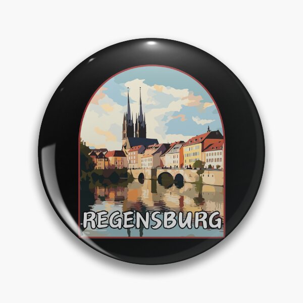 Item preview, Regensburg in Bavaria, Germany Art Travel Landscape Emblem designed and sold by MaateoDesign.