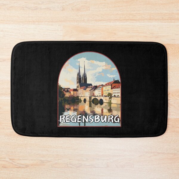 Item preview, Regensburg in Bavaria, Germany Art Travel Landscape Emblem designed and sold by MaateoDesign.