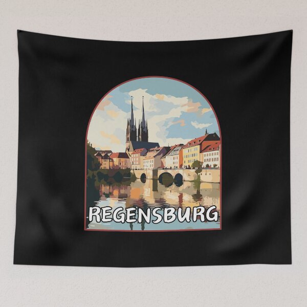 Item preview, Regensburg in Bavaria, Germany Art Travel Landscape Emblem designed and sold by MaateoDesign.