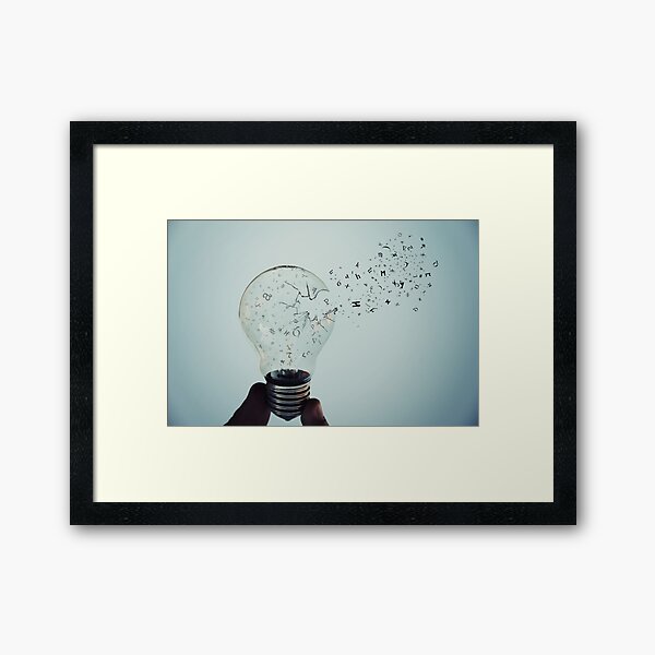 Knowledge is Light Framed Art Print