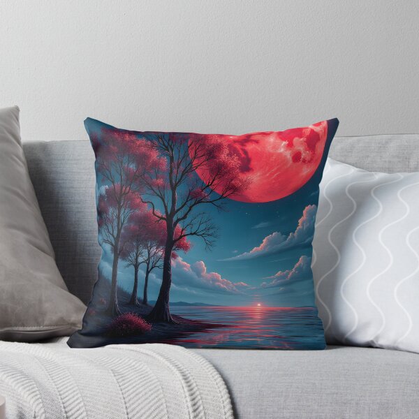 Item preview, Crimson Moonrise Over Serene Waters designed and sold by oanaunciuleanu.