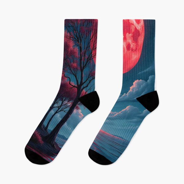 Item preview, Crimson Moonrise Over Serene Waters designed and sold by oanaunciuleanu.
