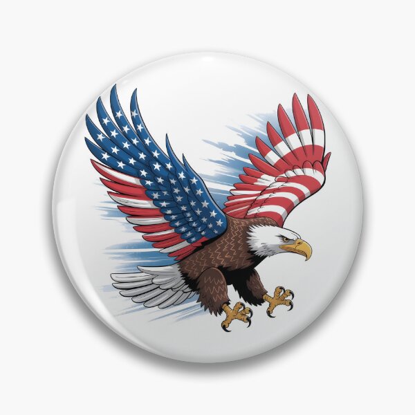 Artikelvorschau, American Eagle – Patriotische USA-Flaggenflügel entworfen und verkauft von The Real Life Symphony.