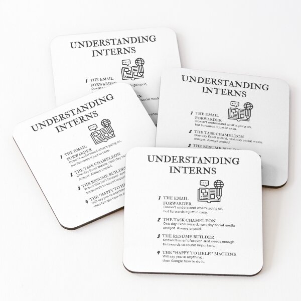Item preview, UNDERSTANDING INTERNS – Funny Office Life Definitions designed and sold by PsyFlow35.