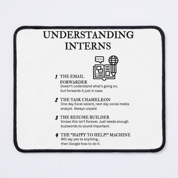 Item preview, UNDERSTANDING INTERNS – Funny Office Life Definitions designed and sold by PsyFlow35.