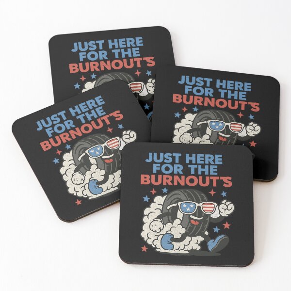 Item preview, Just Here For The Burnouts Funny Patriotic Tire Racing USA American Car Racing designed and sold by CarantinedChaos.