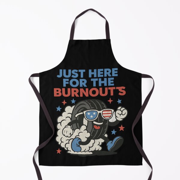 Item preview, Just Here For The Burnouts Funny Patriotic Tire Racing USA American Car Racing designed and sold by CarantinedChaos.