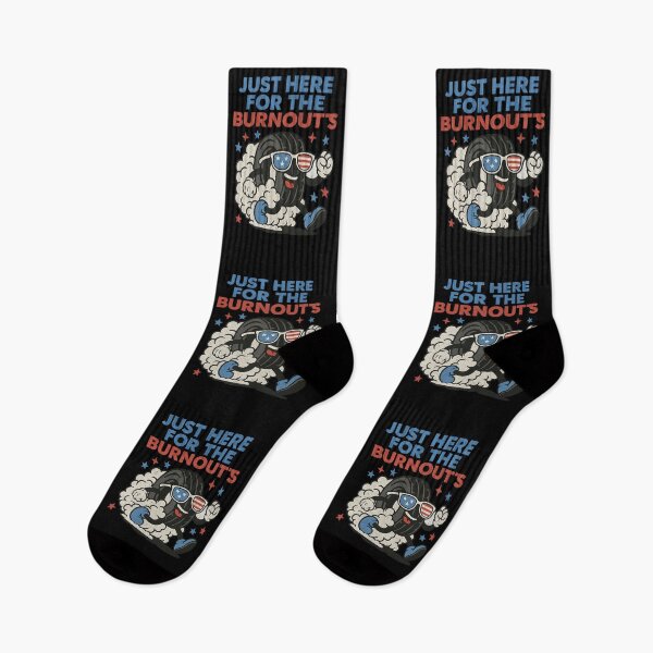 Item preview, Just Here For The Burnouts Funny Patriotic Tire Racing USA American Car Racing designed and sold by CarantinedChaos.